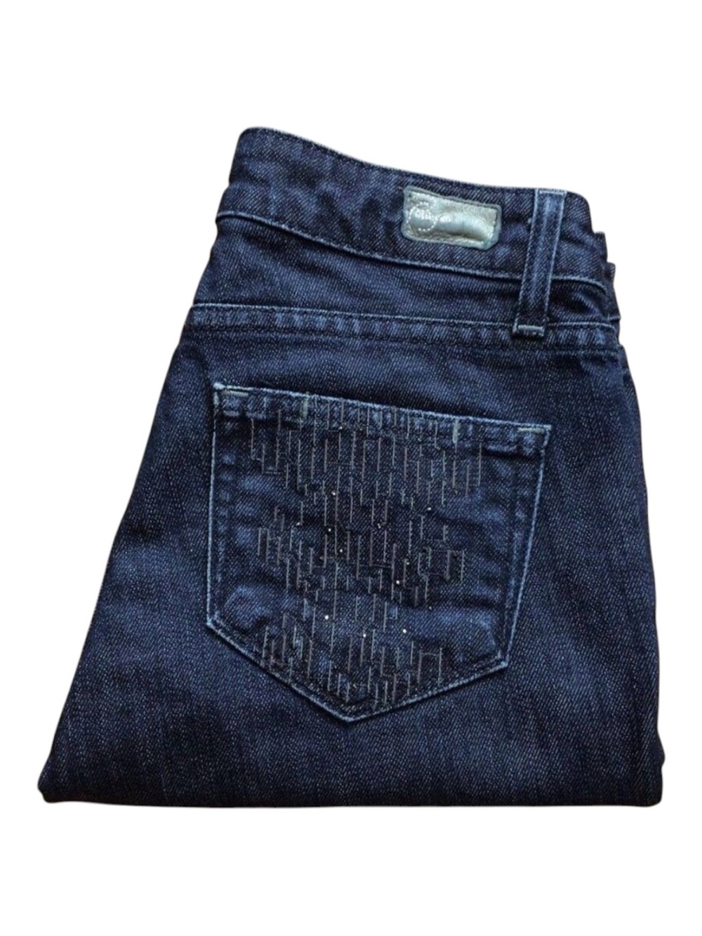 Hollywood Hills Paige jeans classic rise boot cut Premium denim rhinestones 25